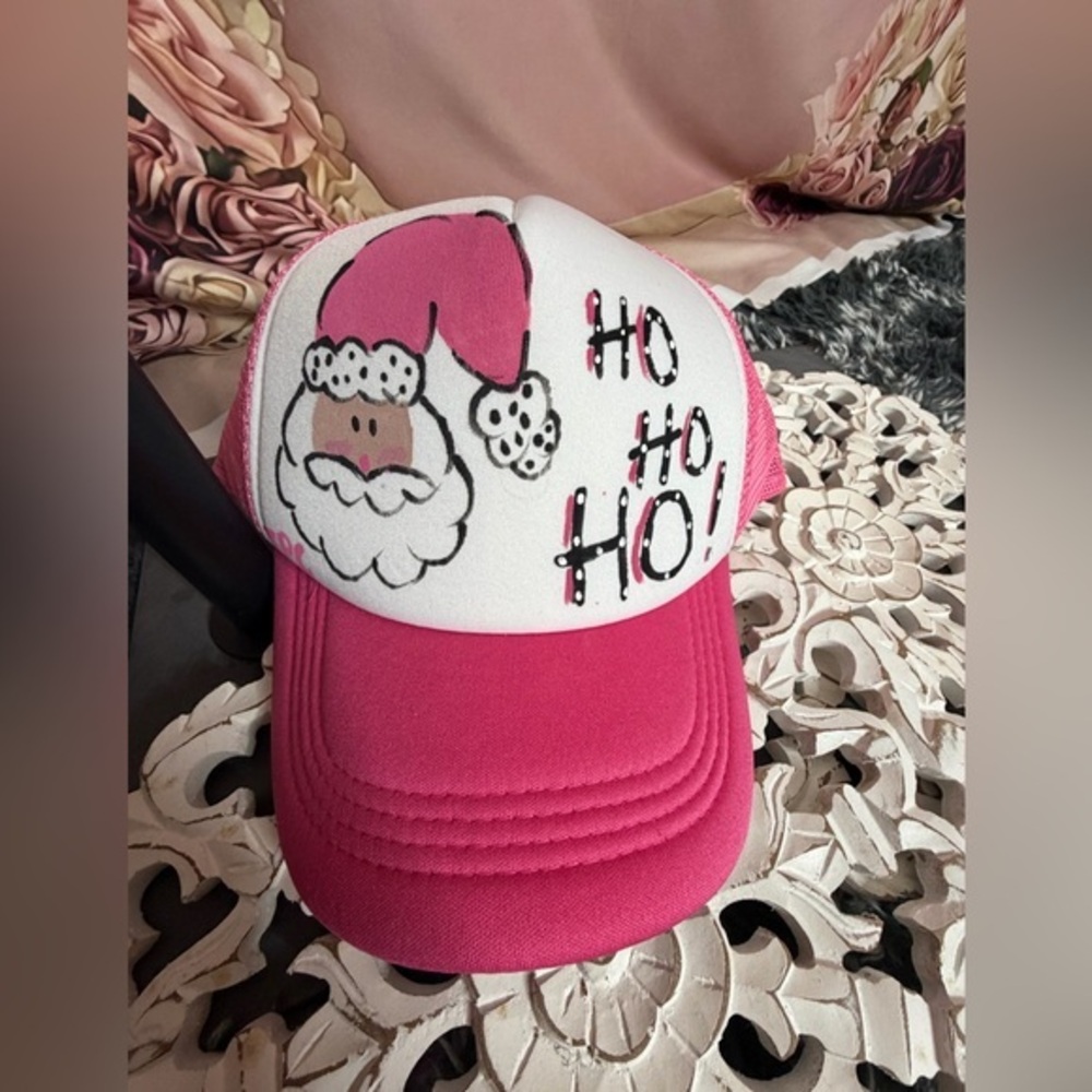 Santa Claus Handmade Trucker Hat, NWT, adjustable size